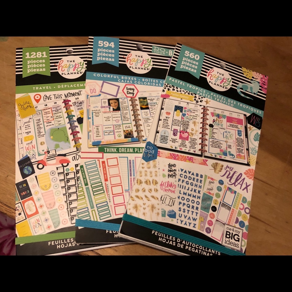 Five 3 Sticker Books Bundle